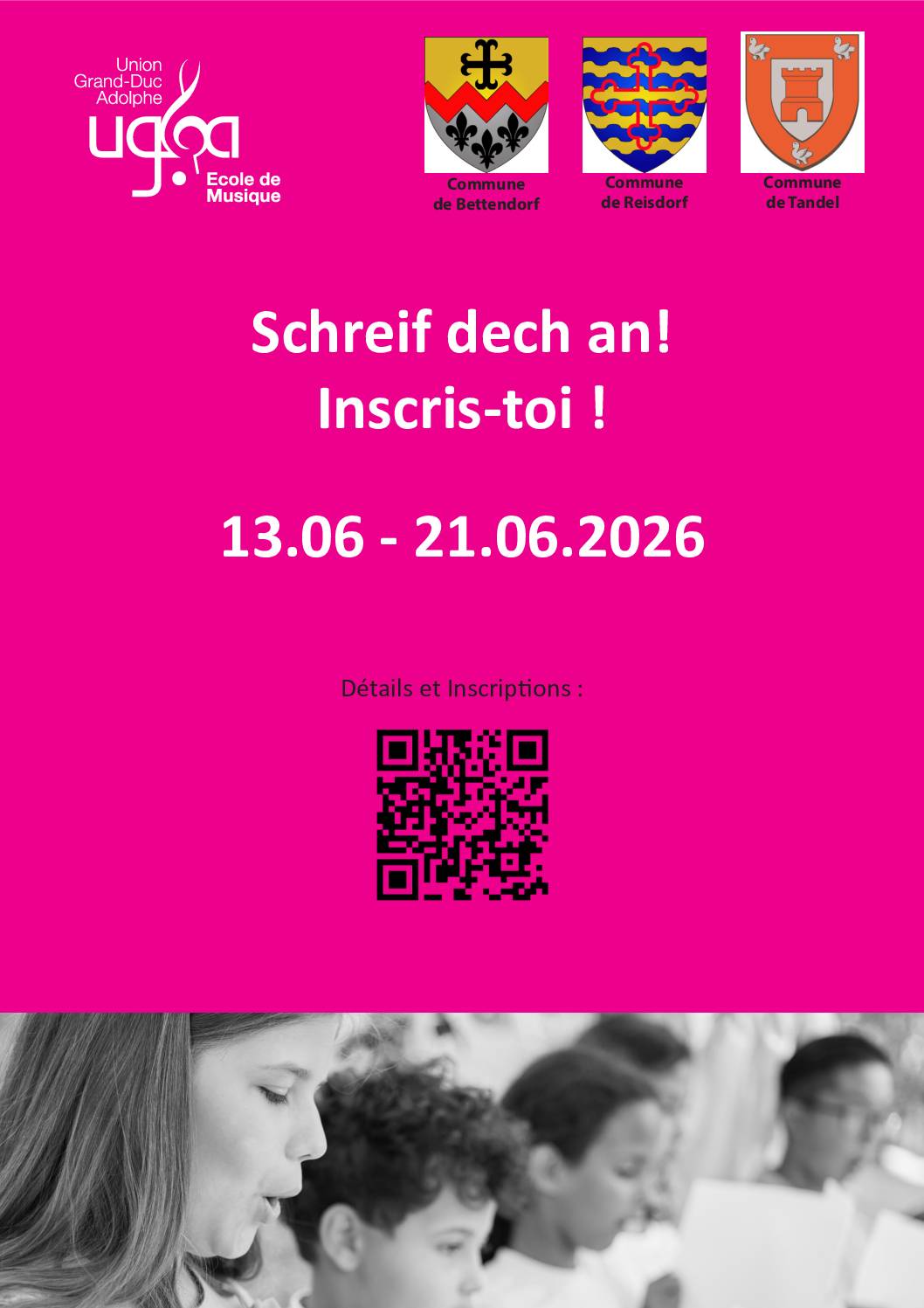 Inscriptions école de musique