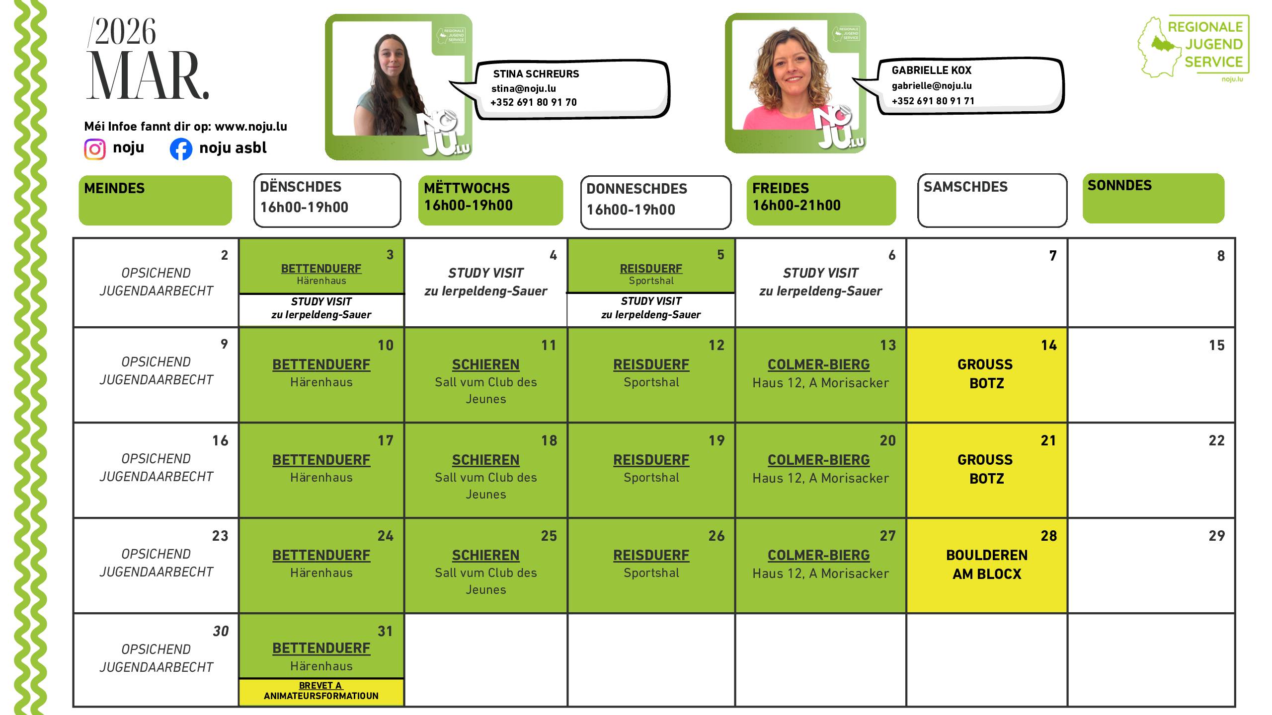 NoJu Agenda - Mars 2026